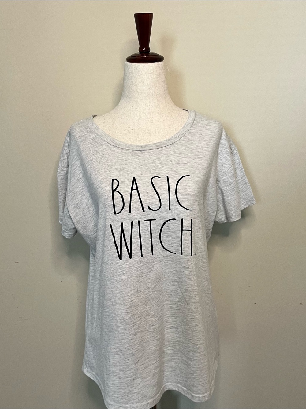 Rae Dunn Gray "BASIC WITCH." Graphic Tee - Picture 1 of 6